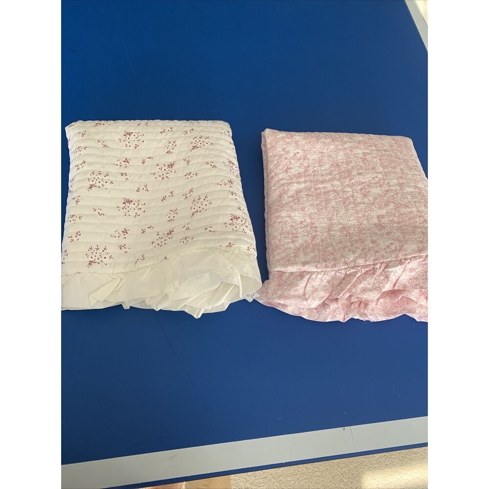 Set Of Pink French Country Provence Floral Pillowcases Made in France High End